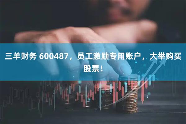 三羊财务 600487，员工激励专用账户，大举购买股票！