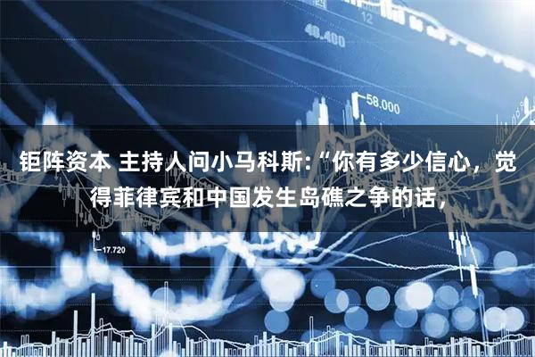 钜阵资本 主持人问小马科斯:“你有多少信心，觉得菲律宾和中国发生岛礁之争的话，